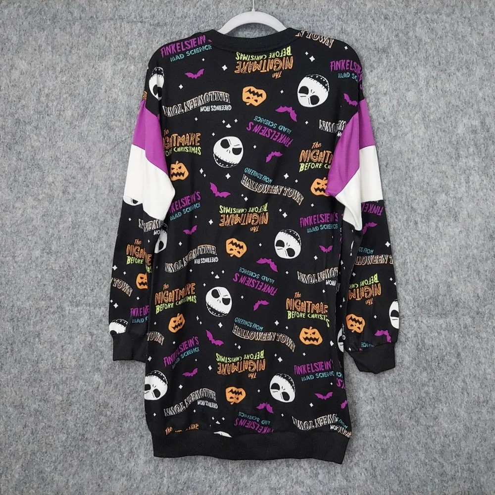 Disney‎ Women Pajama Dress S Nightmare Before Christmas Sweater Long Sleeve Jack - Picture 8 of 10
